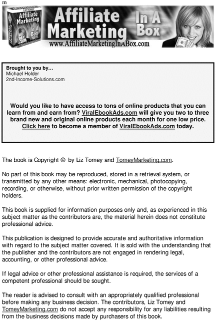 Product picture Affiliate Marketing In A Box