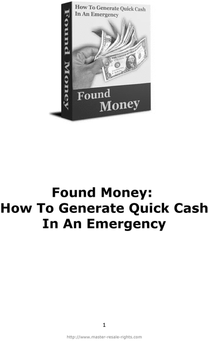 Product picture Emergency Money
